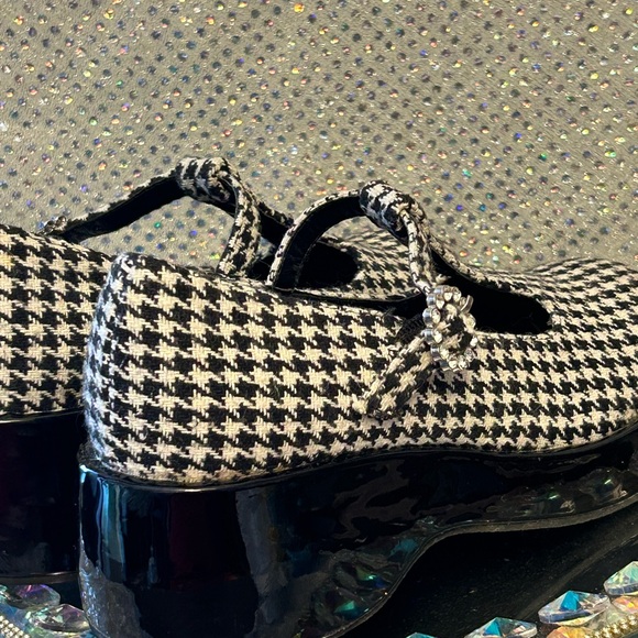 Steve Madden Houndstooth Mary Jane Shoes Size 4 - Picture 4 of 10